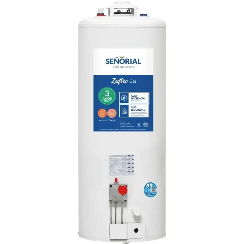 Termotanque Señorial Zafiro Gas 85 L Carga Superior