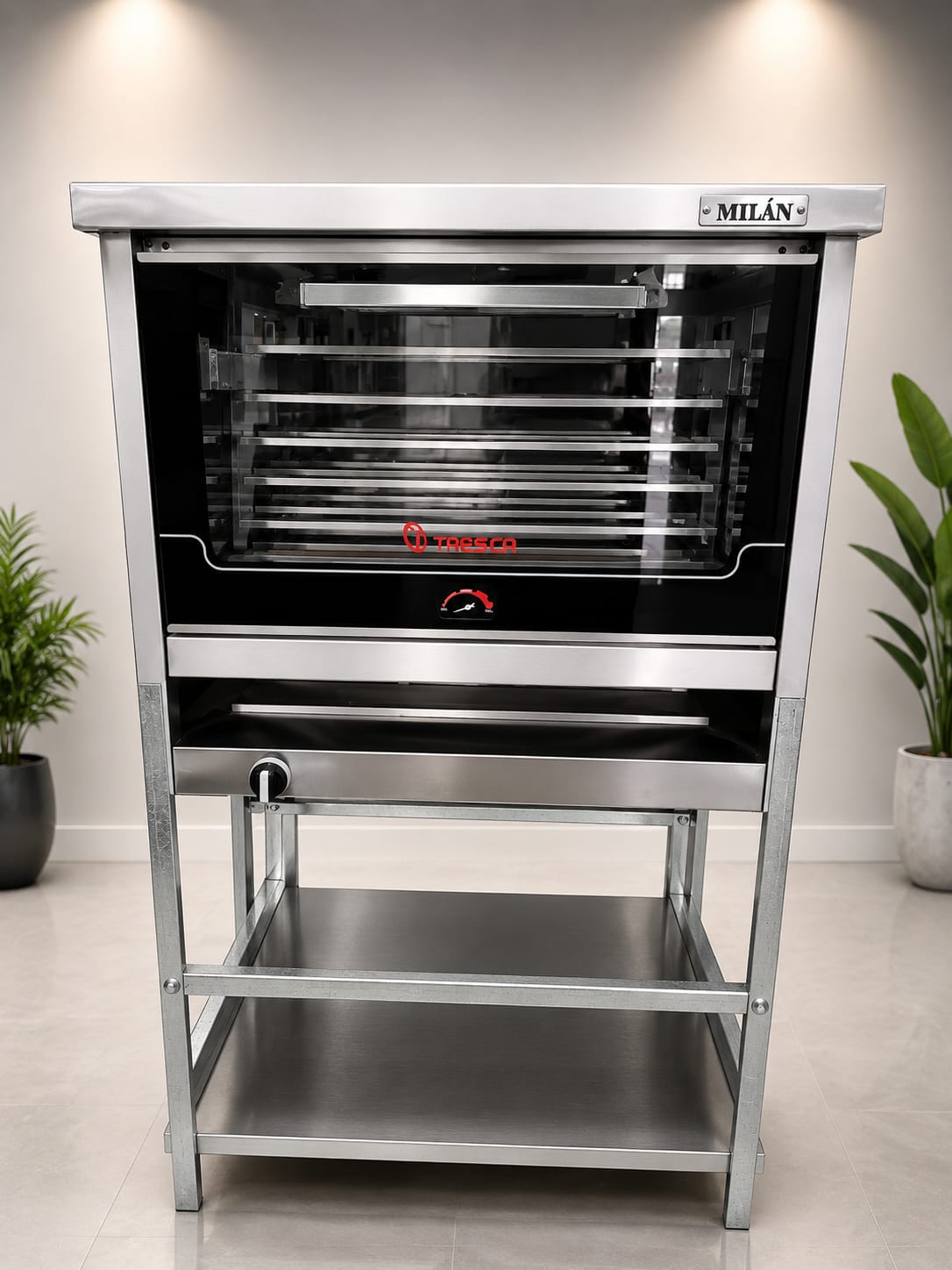 Horno Pizzero Taesca Milan 12 Moldes Acero Inox Multigas
